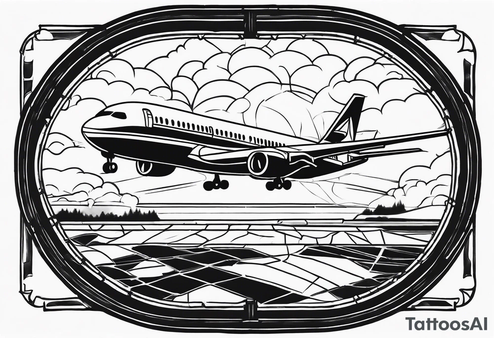 airplane window tattoo idea