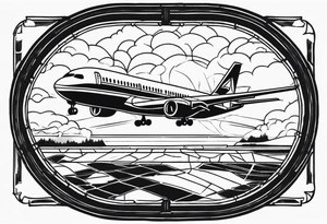 airplane window tattoo idea