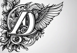 Capital letter Y followed by the Roman date June 1 tattoo idea
