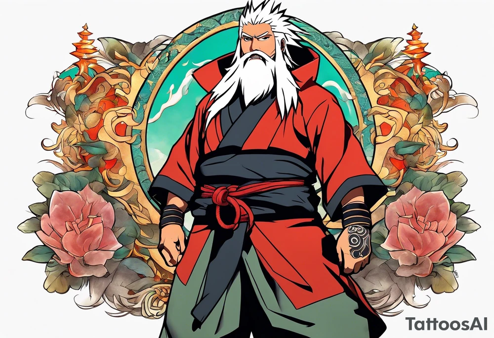 Sage mode jiraiya from the anime naruto tattoo idea