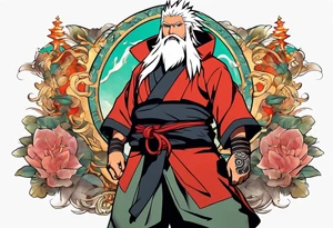 Sage mode jiraiya from the anime naruto tattoo idea