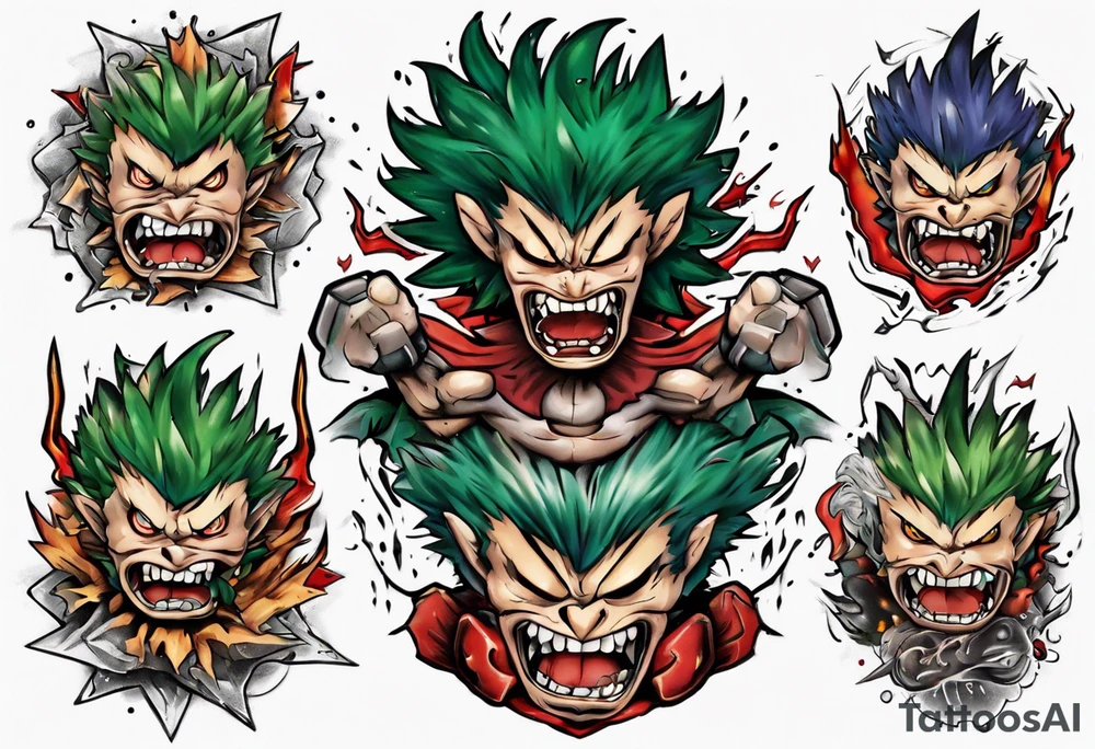 Deku angry tattoo idea