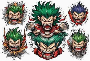 Deku angry tattoo idea