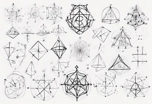 The mathematical friendship graph from graph theory that is cute, with vertices and edges tattoo idea