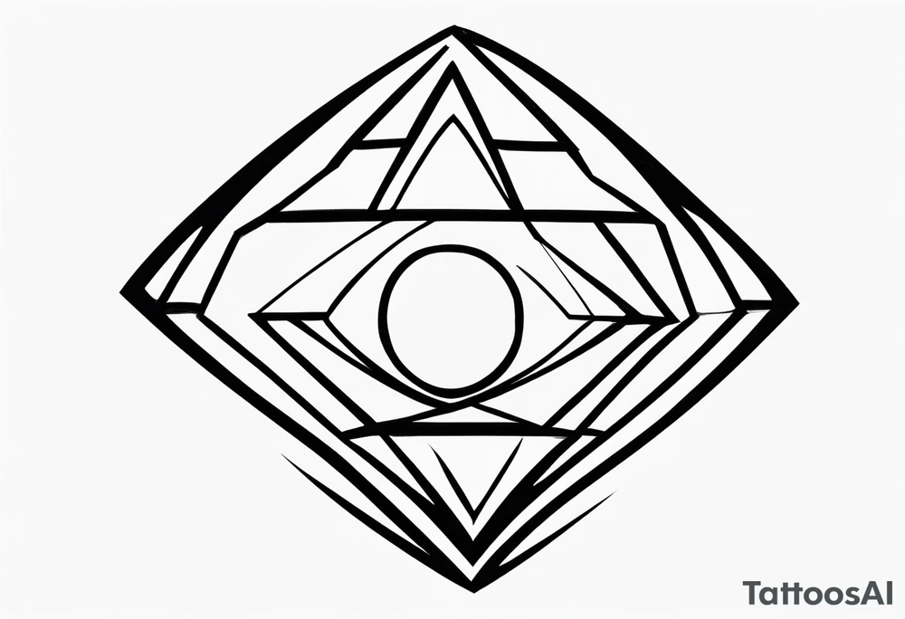 Tribal tattoo courage in diamond shape tattoo idea