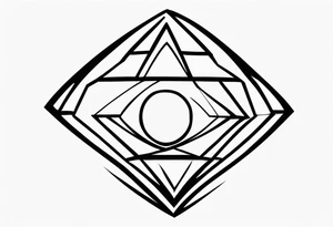 Tribal tattoo courage in diamond shape tattoo idea