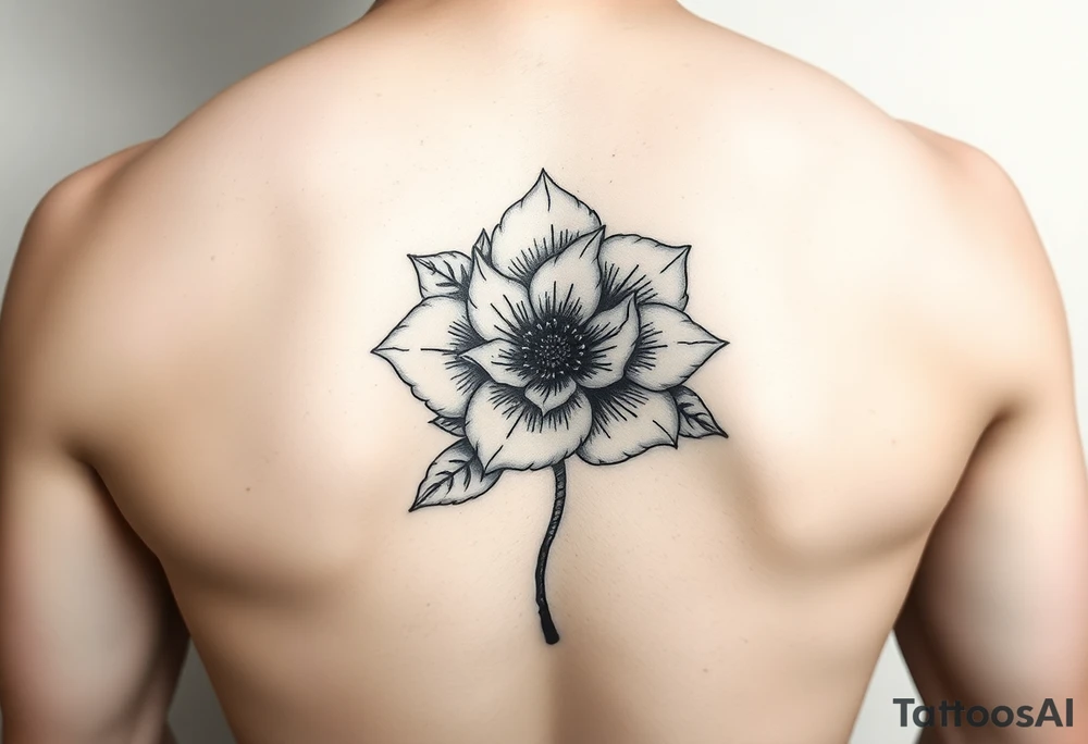 Cloud flower tattoo idea