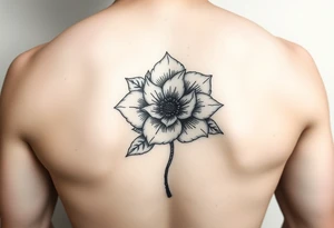 Cloud flower tattoo idea