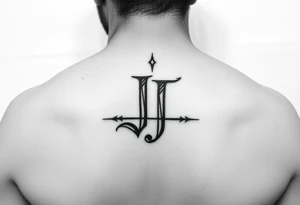 2 letter j interlining for a tattoo on a wrist it’s for a male tattoo idea
