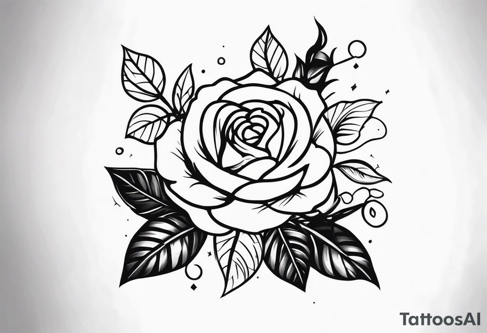 Arm sleeve roses tattoo idea