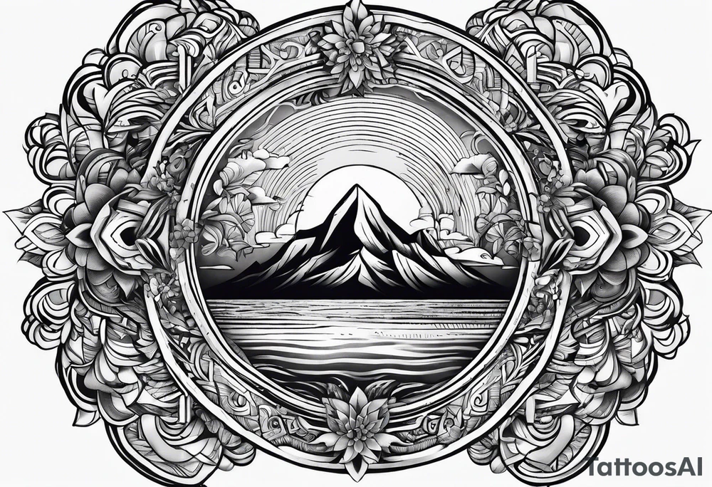 Tattoo of the island of Mauritius tattoo idea