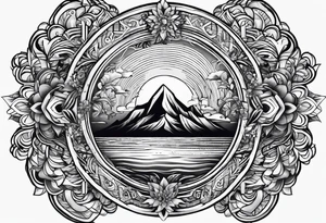 Tattoo of the island of Mauritius tattoo idea
