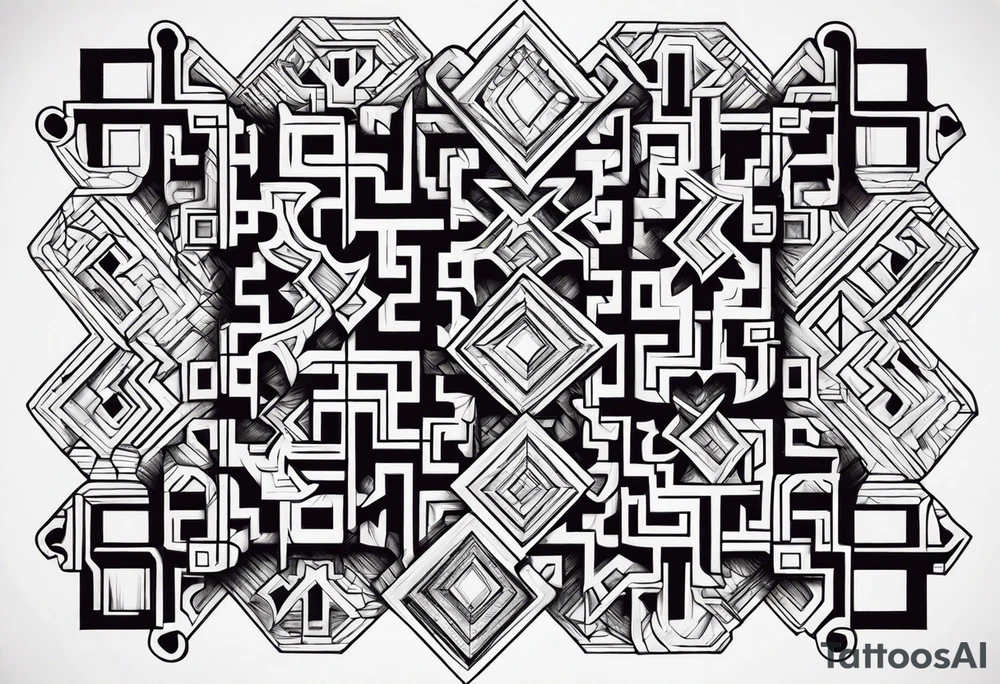Puzzle piece simple design tattoo idea