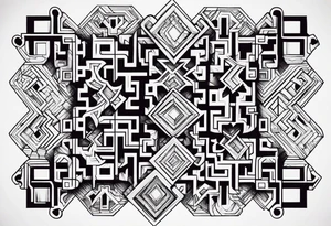 Puzzle piece simple design tattoo idea