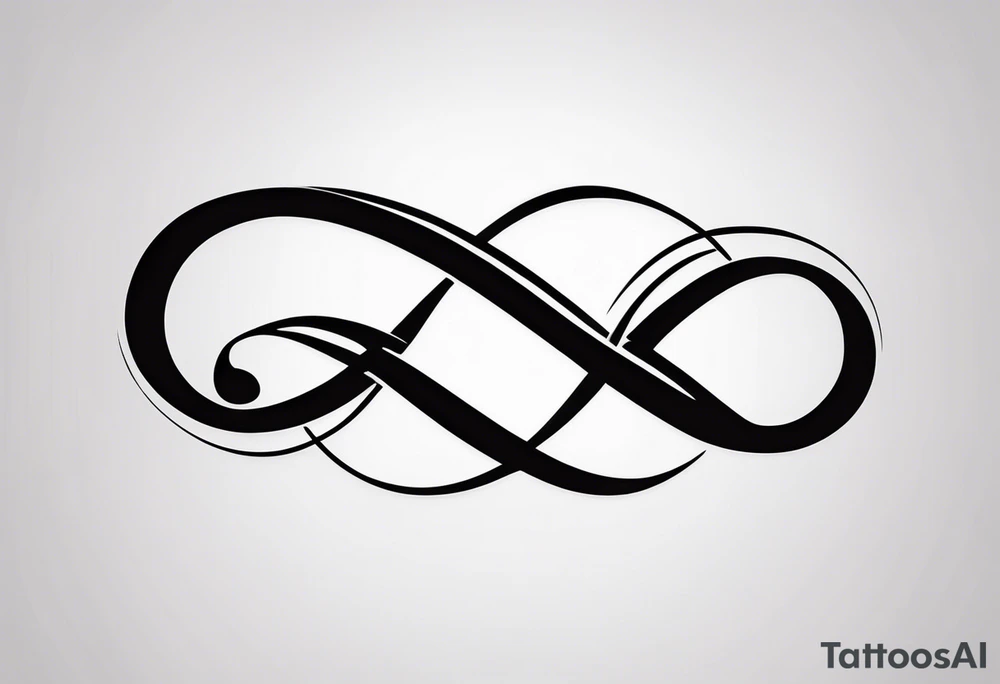 Infinity Symbol with Initials: Incorporate the infinity symbol, with the couple’s initials intertwined within the loop. This design can be exclusively in black or with a touch of red on the initials. tattoo idea