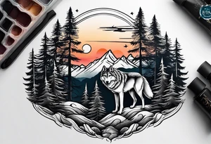 Mountains
Wolf
Forest
Sunset
Moon tattoo idea