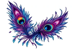 Peacock feathers tattoo idea