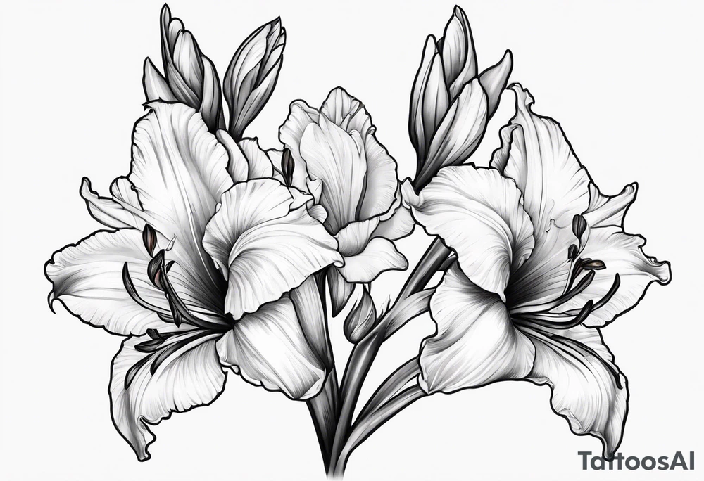 gladiolus design tattoo idea