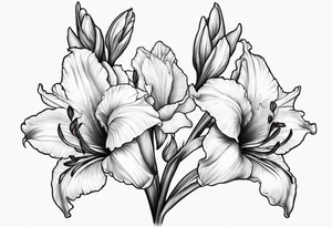 gladiolus design tattoo idea