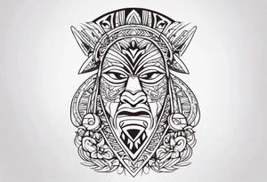 Polynesian minimal neck  tattoo tattoo idea