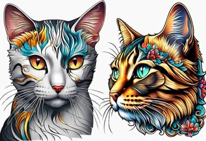 a cat tattoo idea
