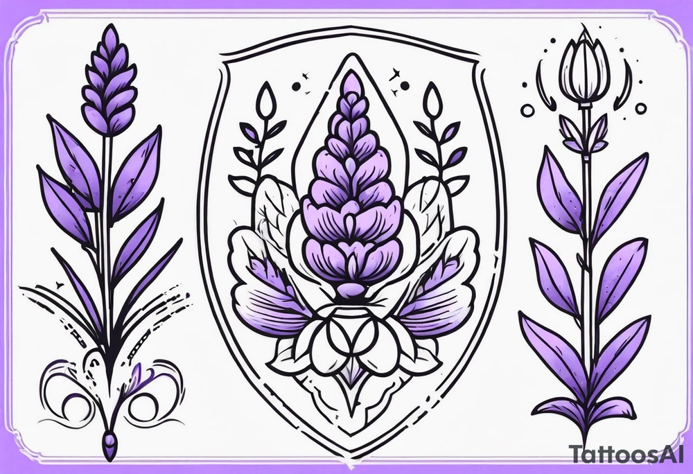 lavender tattoo idea