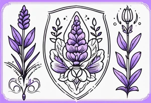 lavender tattoo idea