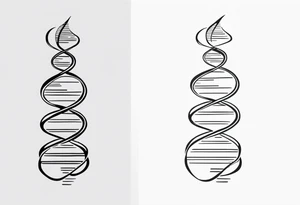 fine line tattoo of dna tattoo idea