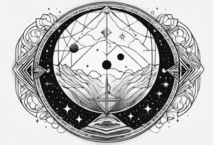 Virgo, planet mercury  earth element tattoo idea