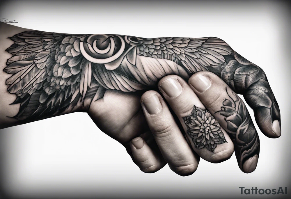 Creation of Adam hands tattoo idea