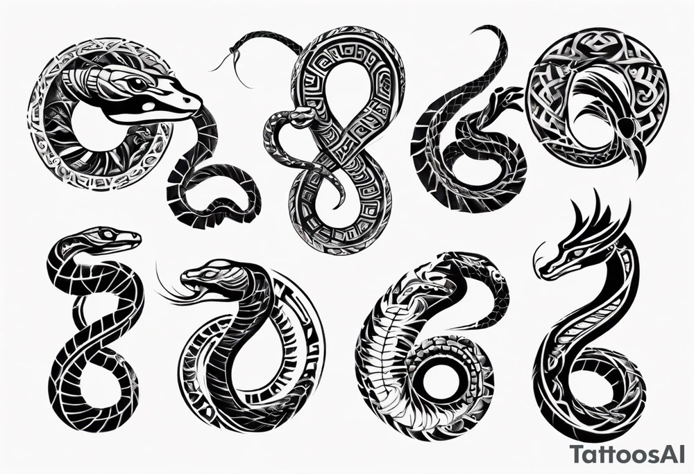 polynesian snake tattoo idea