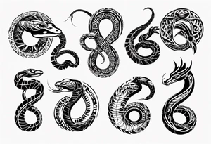 polynesian snake tattoo idea