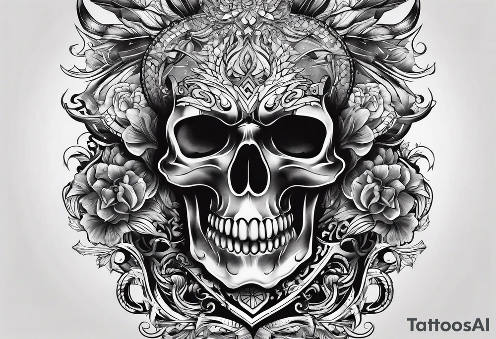 Chest tattoo only on one side of the chest tattoo idea