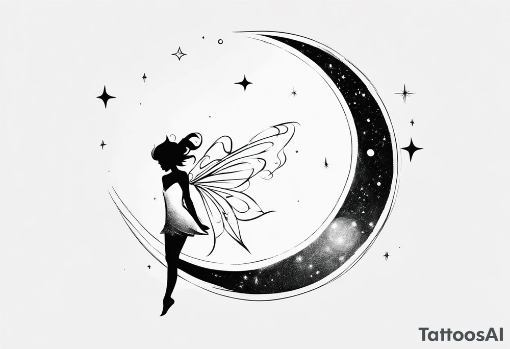 Moon and Fairy Dust tattoo idea