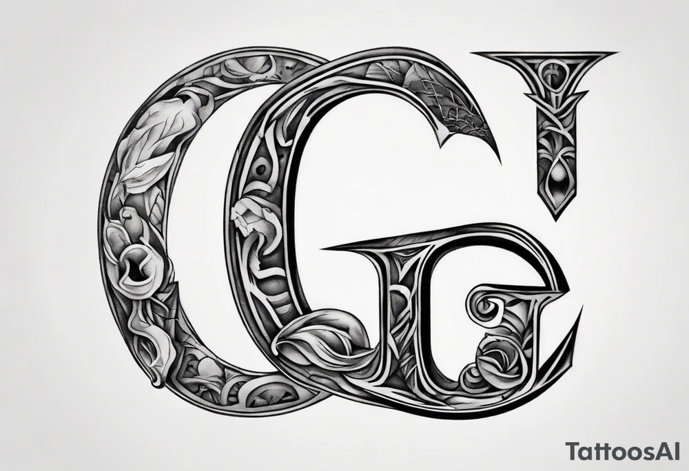 Stone with letter g, cool tattoo idea