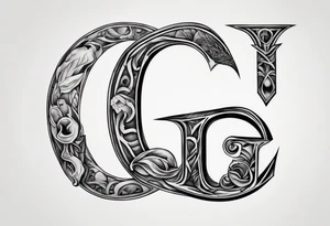 Stone with letter g, cool tattoo idea