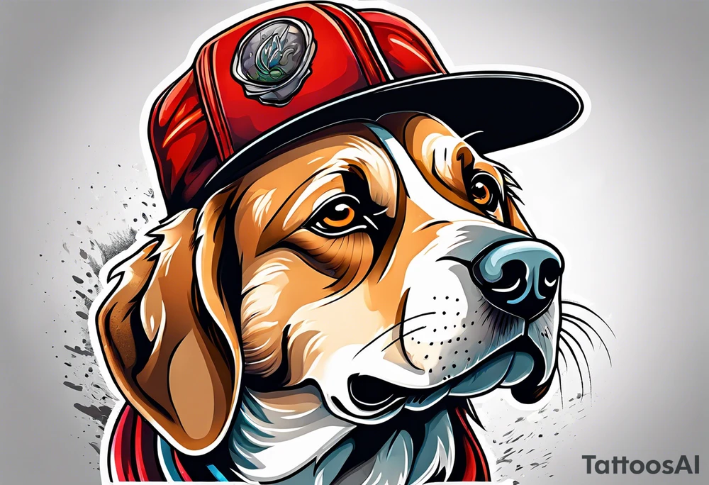 Grunge dog tattoo idea