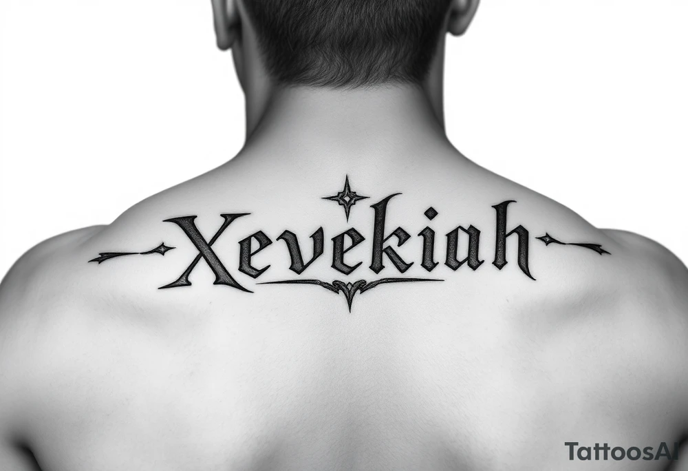 Xevekiah name tatto tattoo idea