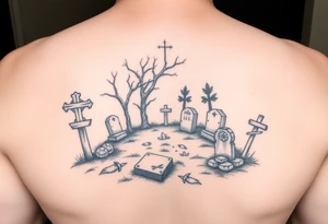 picnic at a graveyard tattoo idea