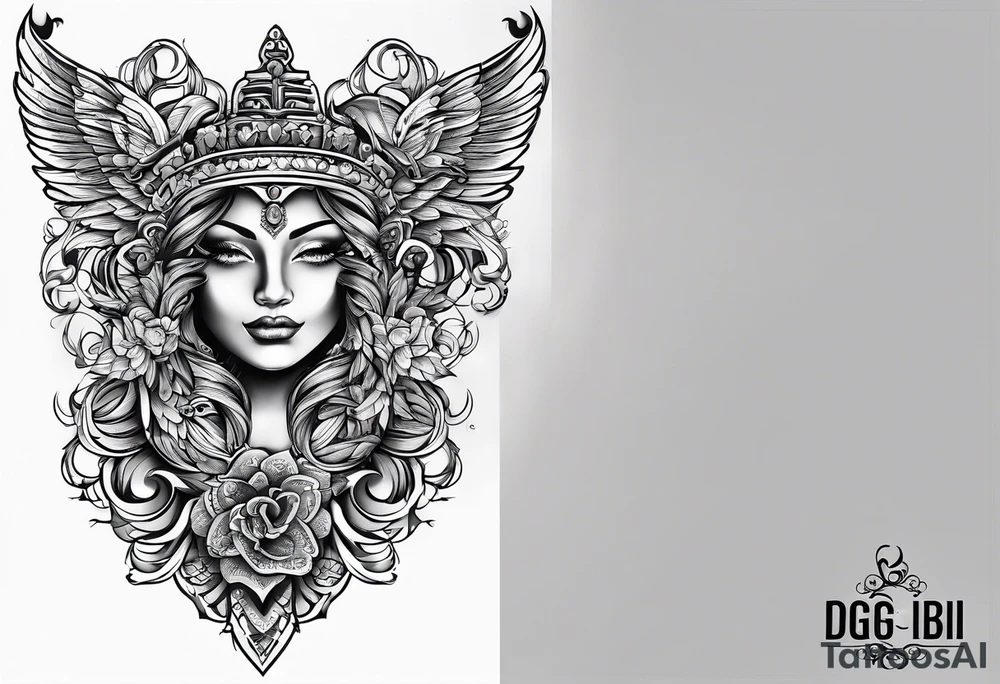 Coool image of initials “DgbIII” tattoo idea