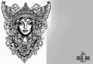 Coool image of initials “DgbIII” tattoo idea