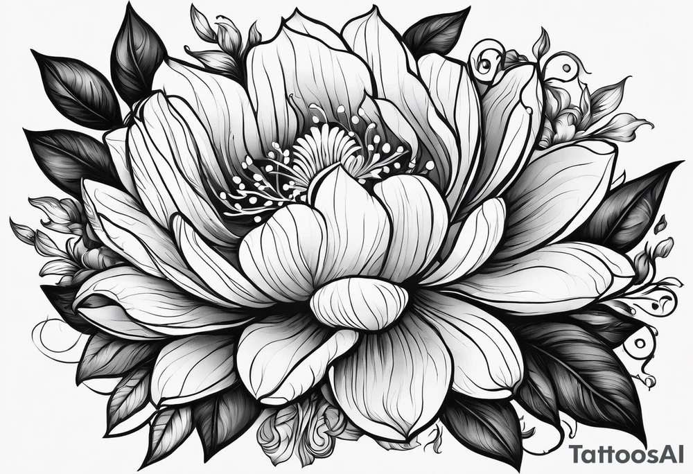 This phrase 'God grant me the serenity to accept the things I cannot change, Courage to change the things I can, and Wisdom to know the difference.' In a flower tattoo idea