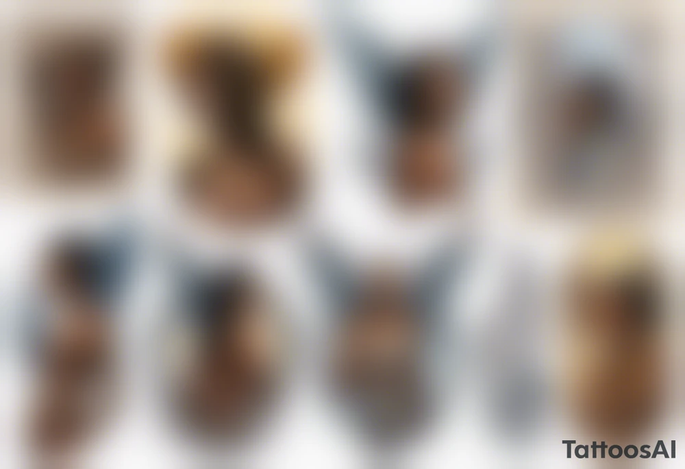 African angel on a balcony tattoo idea