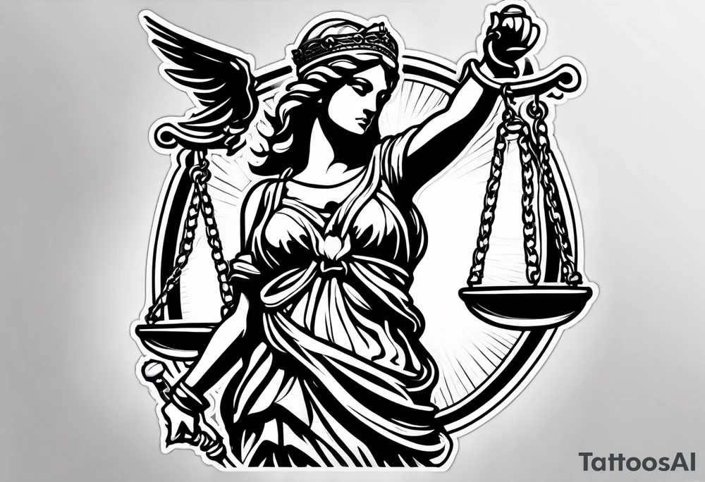 lady justice tattoo tattoo idea