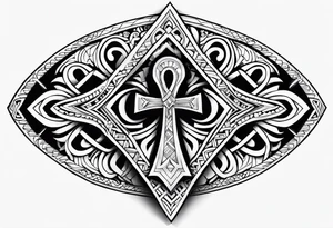 ankh mixed maori for armband tattoo idea