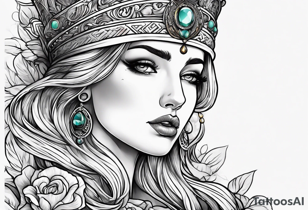 The idea of strength in a tarot card tattoo idea