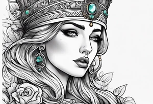 The idea of strength in a tarot card tattoo idea