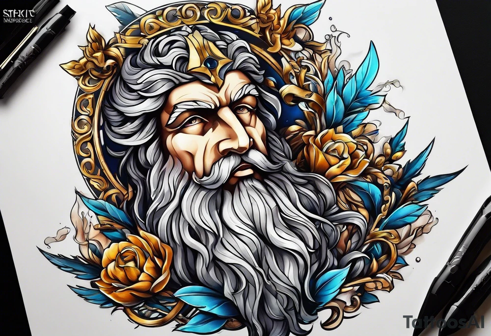 mitologia grecka zeus i pioruny tattoo idea