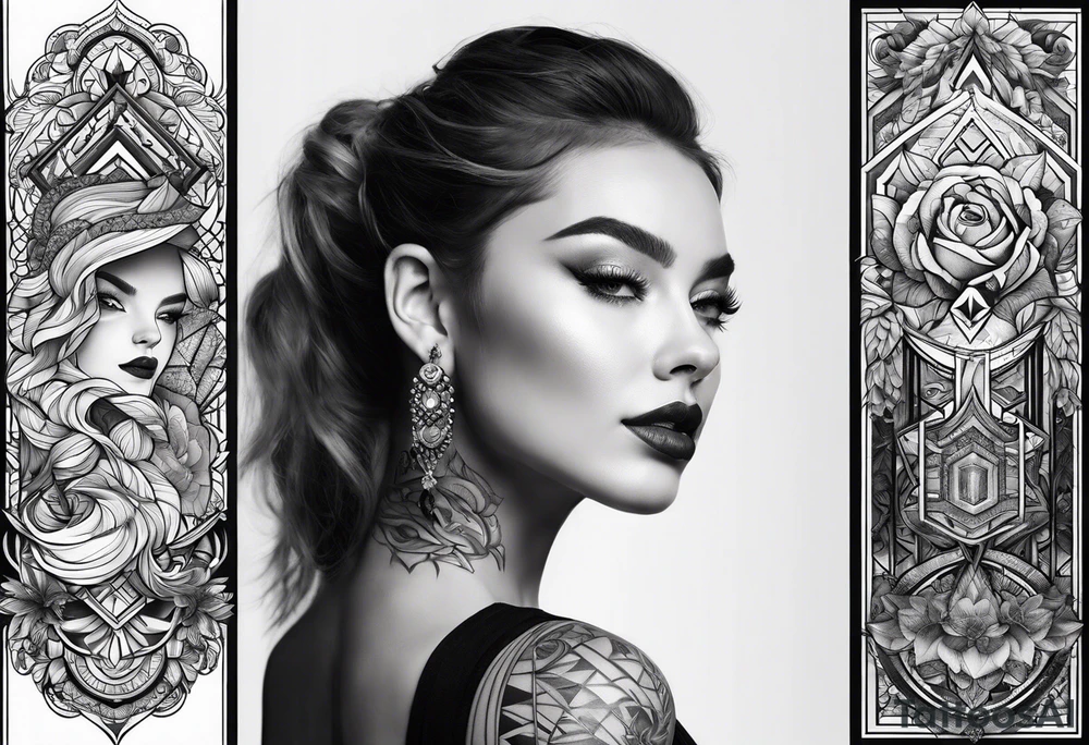 Full sleeve tattoo family tattoo idea