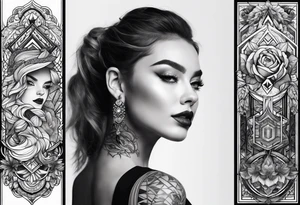 Full sleeve tattoo family tattoo idea